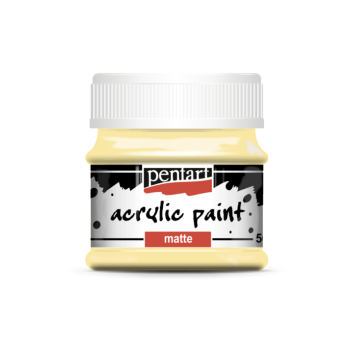 Vopsea acrilica Pentart Matt, cafea cu lapte, 50 ml