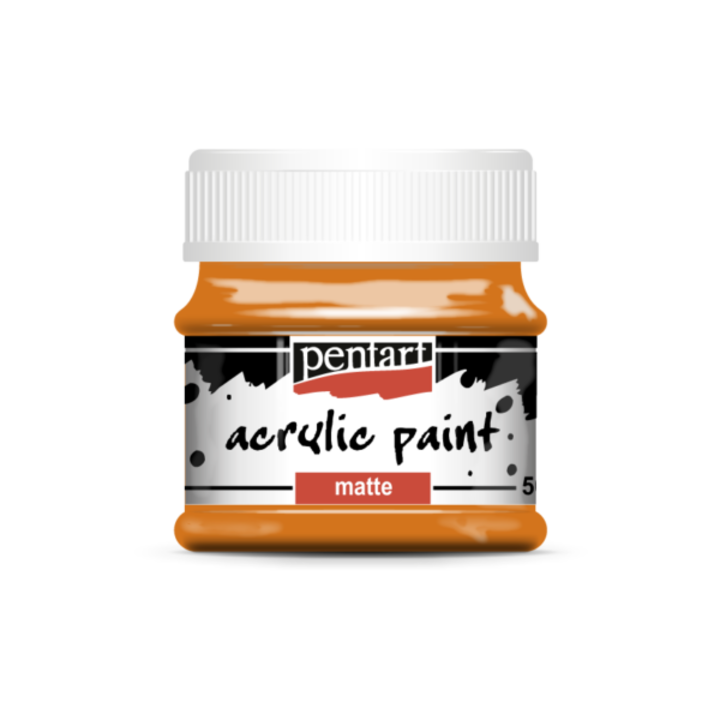 Vopsea acrilica Pentart Matt, portocaliu, 50 ml