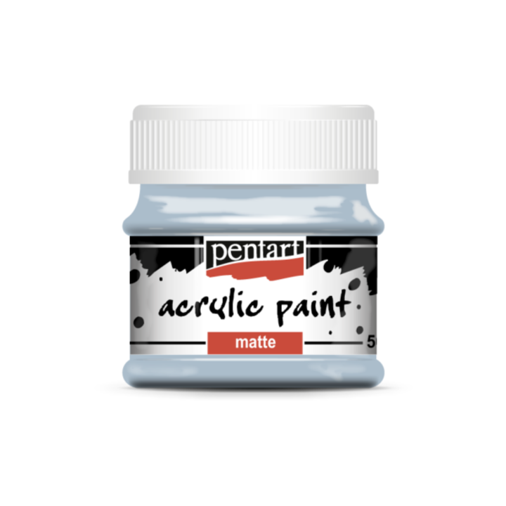 Vopsea acrilica Pentart Matt, albastru country, 50 ml