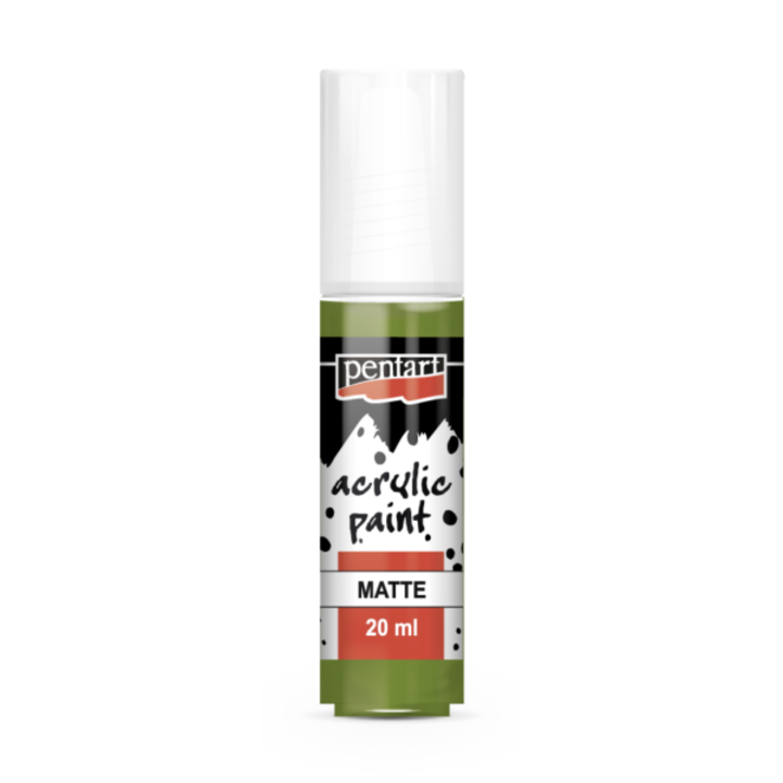 Vopsea acrilica Pentart Matt, masline, 20 ml