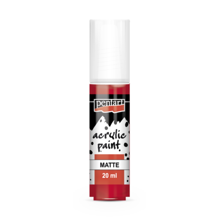 Vopsea acrilica Pentart Matt, rosu, 20 ml