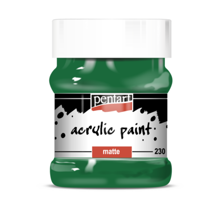 Vopsea acrilica Pentart Matt, verde, 230 ml