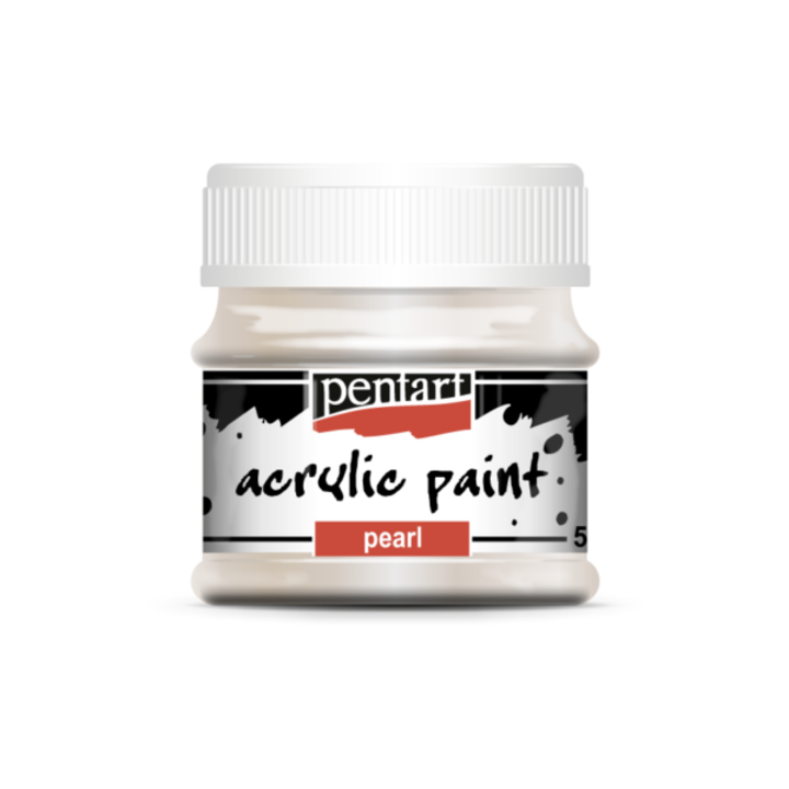 Vopsea acrilica Pentart Gyongyhaz, alba, 50 ml