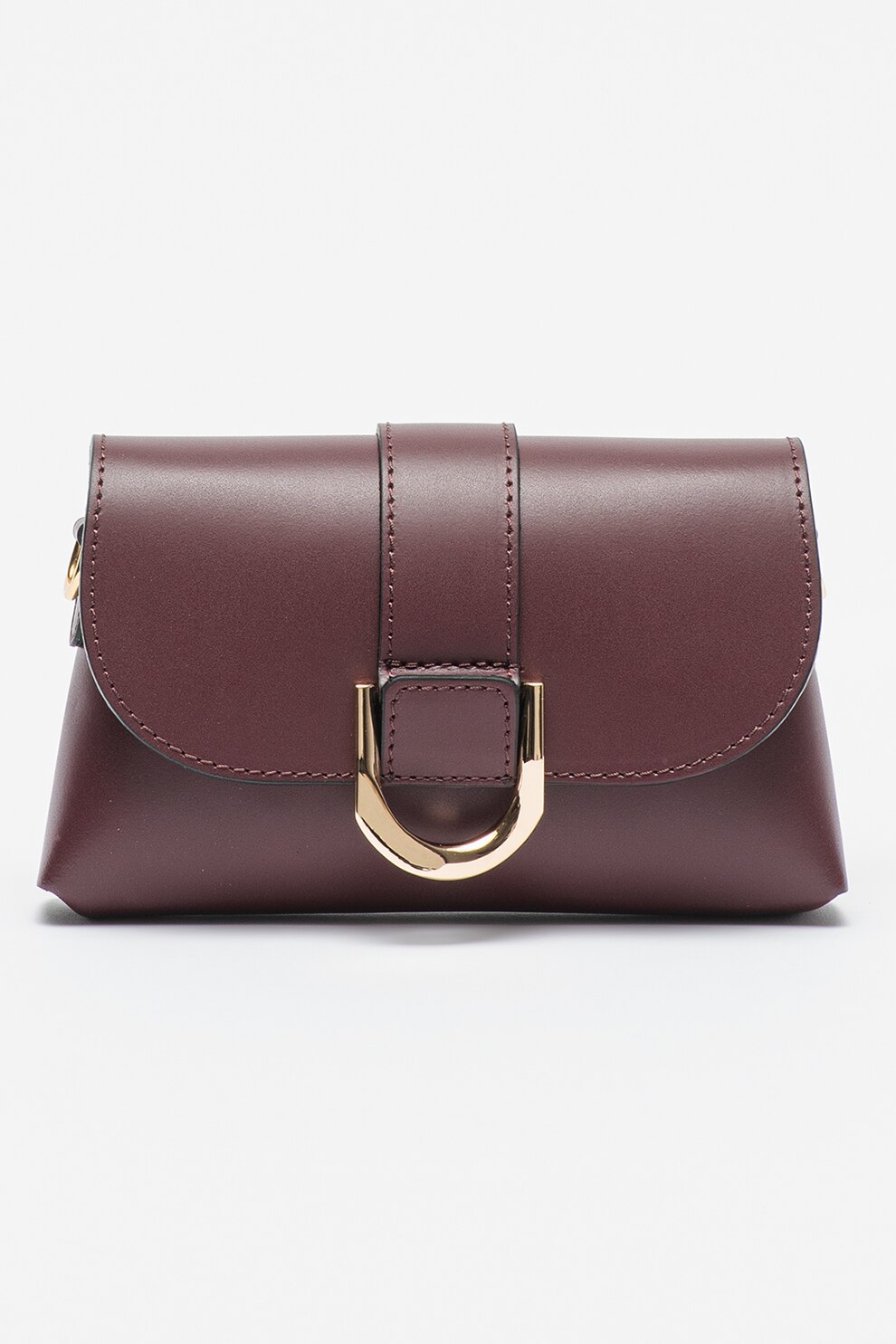 Antonia Moretti, Geanta din piele cu bareta de umar din lant, Violet pruna