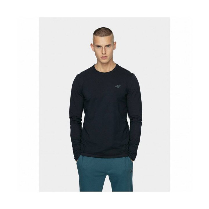 Bluza sport barbati 4F, Bumbac, Bleumarin, 2XL