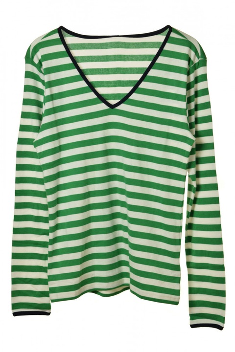 Peppercorn zöld csíkos női felső – M