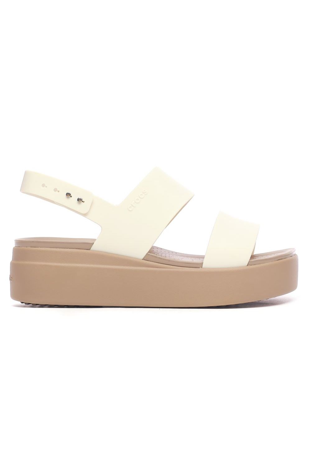 Sandale dama Crocs, Brooklyn Low Wedge, Material sintetic, Alb, 42-43 EU