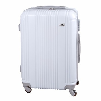 Troler Maibach Delux, ABS si policarbonat, Incuietoare TSA si cifru, 25x45x65 cm, Alb Troler Maibach Delux, ABS si policarbonat, Incuietoare TSA si cifru, 25x45x65 cm, Alb