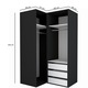 Dulap de Colt Genarom LEX Model B, Decor K352 O / Oglinda, 145-117 x 218 x 66 cm