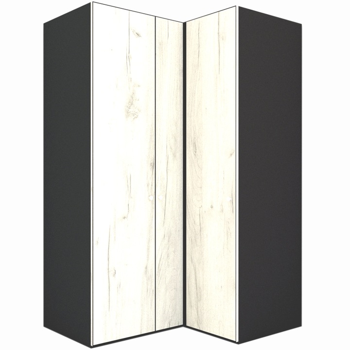 Dulap de Colt Genarom LEX Model B, Decor K001, 145-117 x 218 x 66 cm