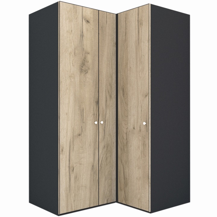 Dulap de Colt Genarom LEX Model B, Decor K002, 145-117 x 240 x 66 cm