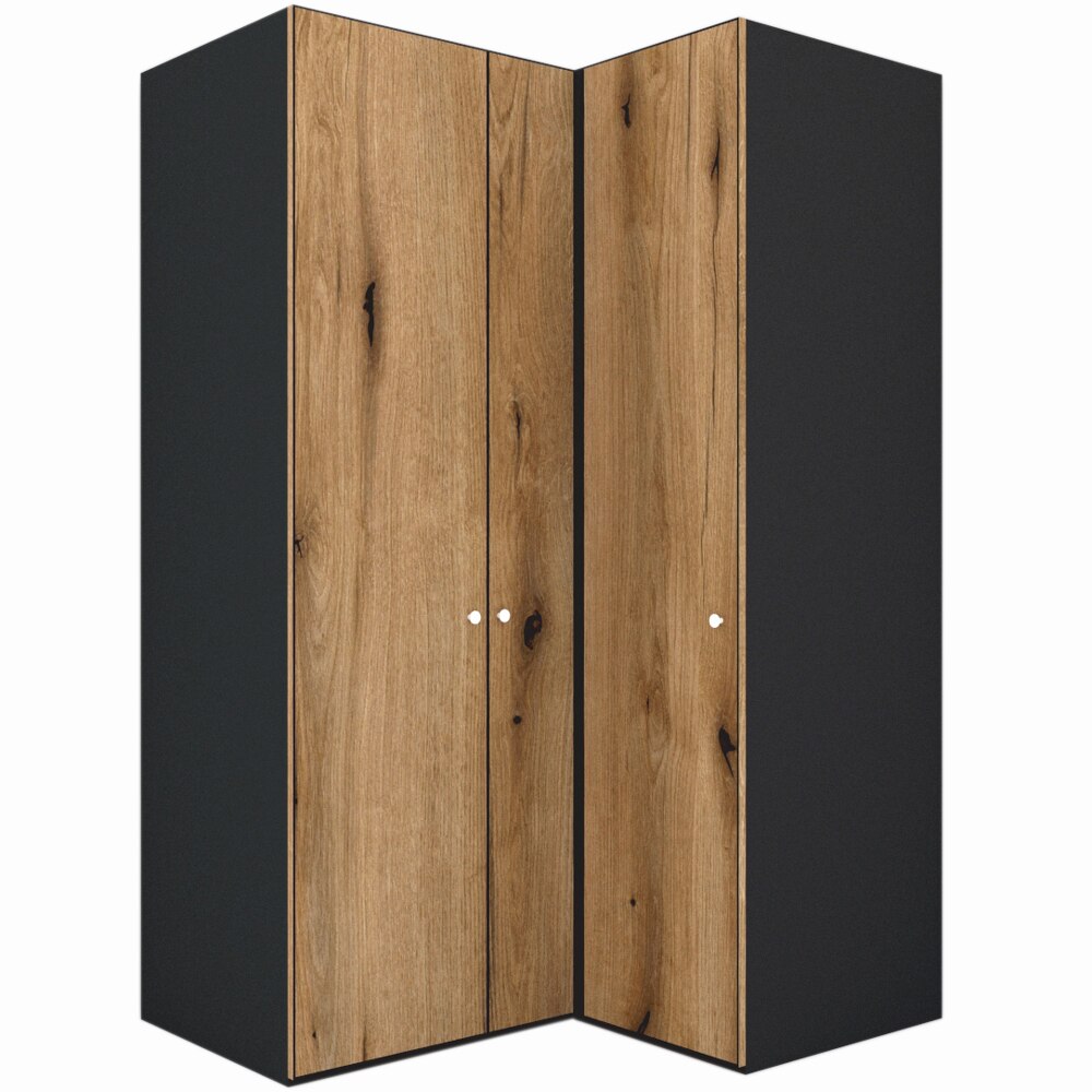Dulap de Colt Genarom LEX Model B, Decor K365, 145-117 x 218 x 66 cm