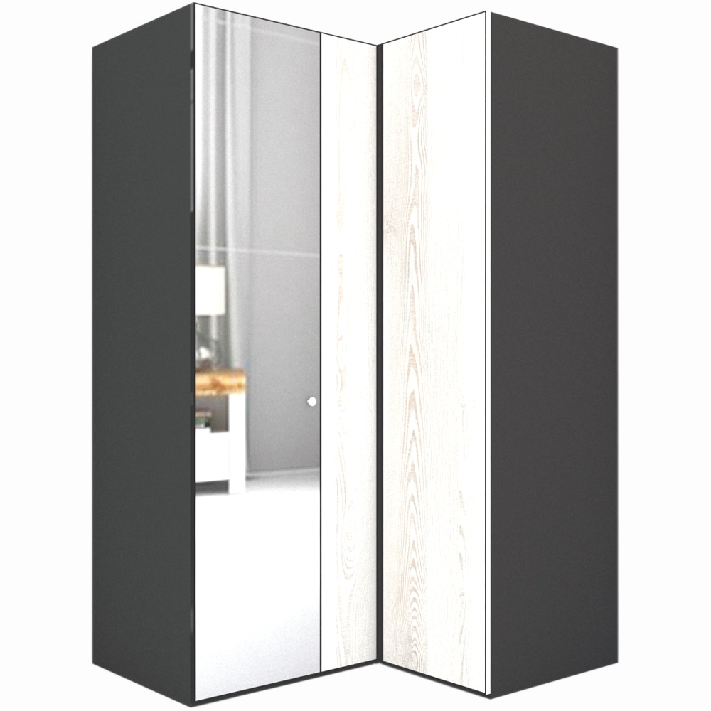 Dulap de Colt Genarom LEX Model B, Decor K010 / Oglinda, 145-117 x 240 x 66 cm