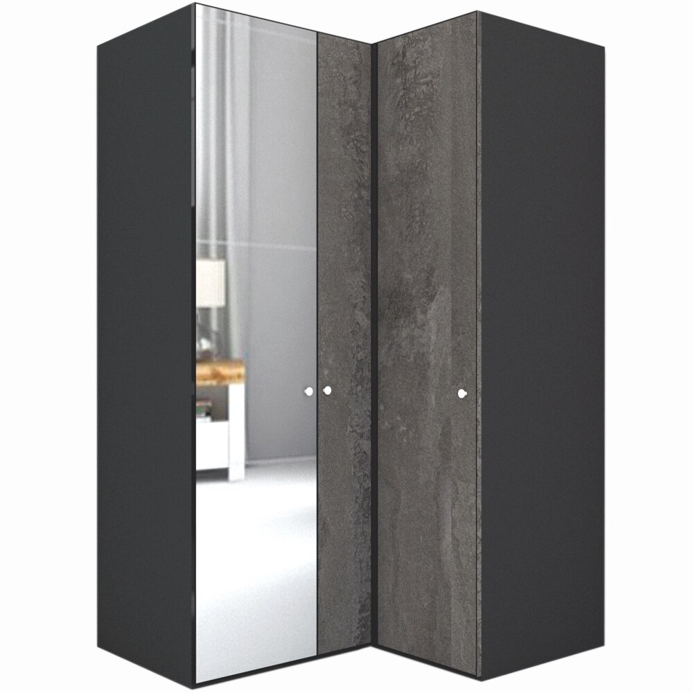 Dulap de Colt Genarom LEX Model B, Decor K352 / Oglinda, 145-117 x 218 x 66 cm