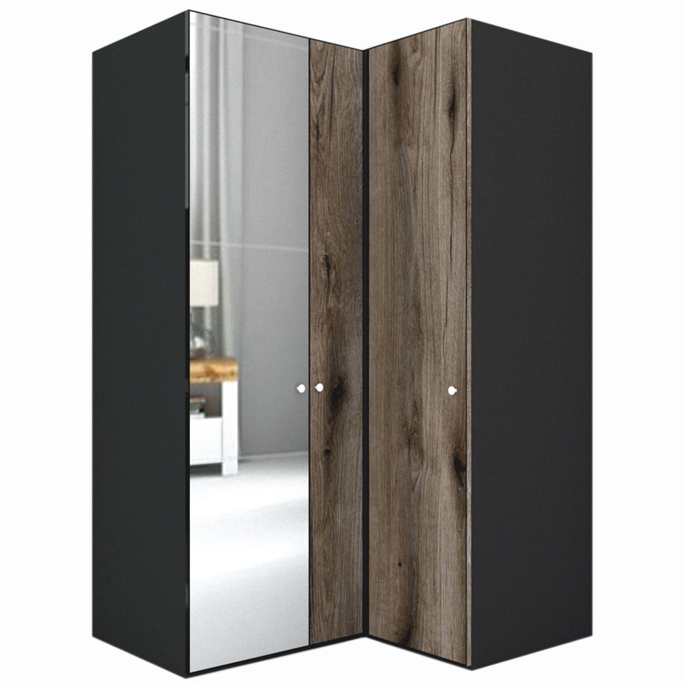 Dulap de Colt Genarom LEX Model B, Decor K366 / Oglinda, 145-117 x 240 x 66 cm