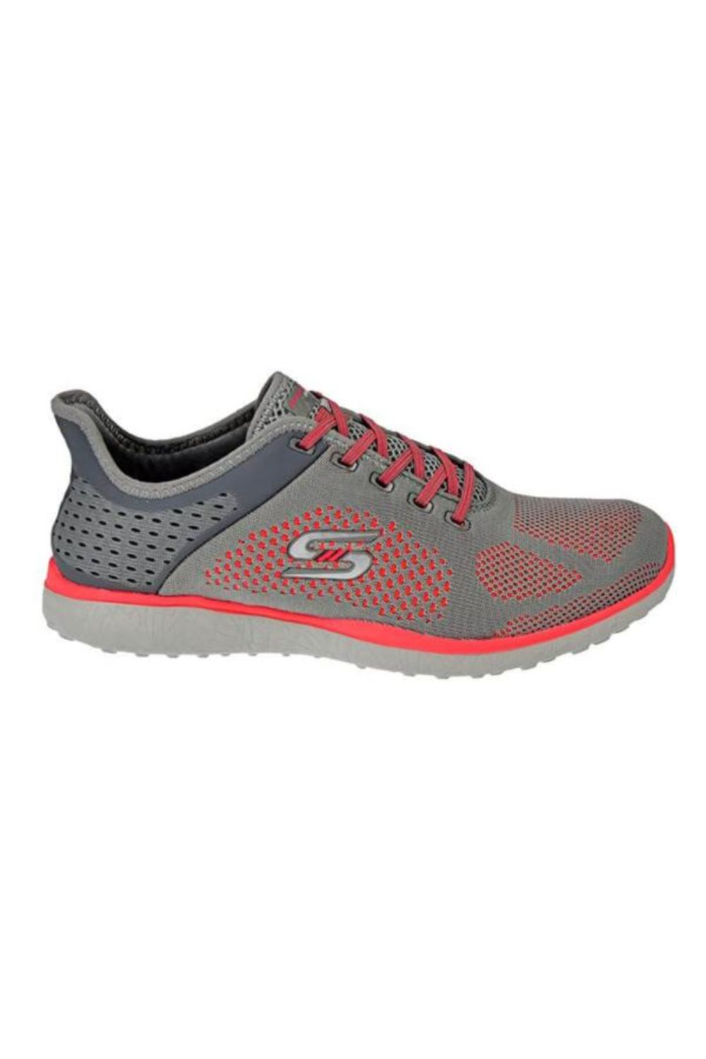 Pantofi sport dama, Skechers Microburst 23327-GYCL, Textil, 38 EU, Gri/Portocaliu