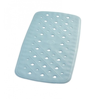 Covoras baie Deco cu ventuze, culoare bleu, dimensiuni 36 x 71 cm Covoras baie Deco cu ventuze, culoare bleu, dimensiuni 36 x 71 cm