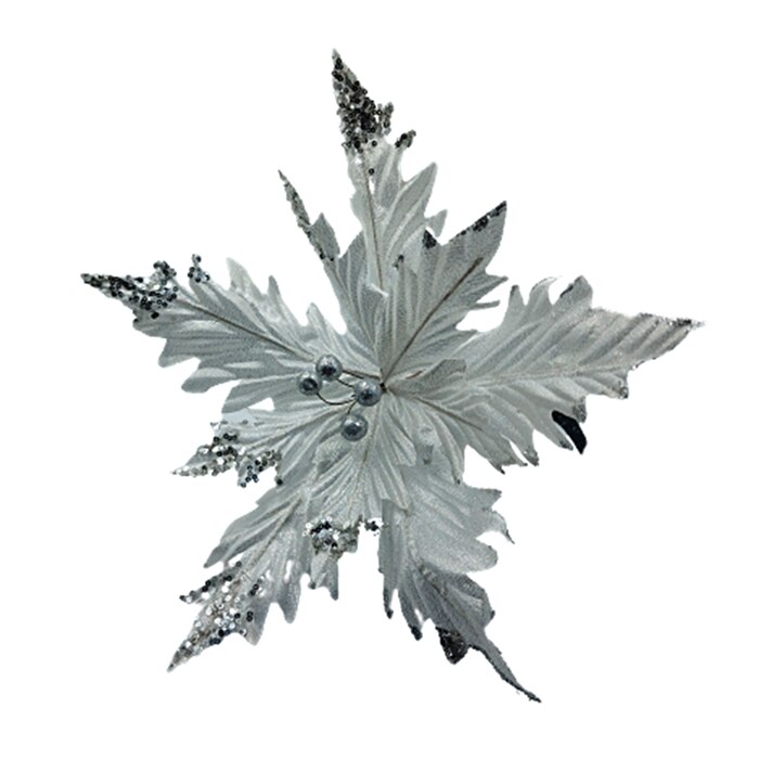 Ornament brad craciunita argintie Giant Chrissy 35cm