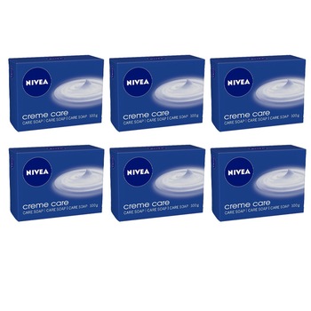 Set 6 x Sapun Solid Nivea Creme Care, 100 g Set 6 x Sapun Solid Nivea Creme Care, 100 g