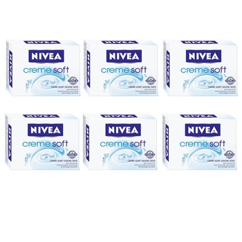 Set 6 x Sapun Solid Nivea Creme Soft, 100 g Set 6 x Sapun Solid Nivea Creme Soft, 100 g