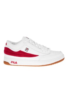 Pantofi sport barbati, Fila T1 MID 1010496-00H, Piele naturala, 44 EU, Alb/Rosu Pantofi sport barbati, Fila T1 MID 1010496-00H, Piele naturala, 44 EU, Alb/Rosu