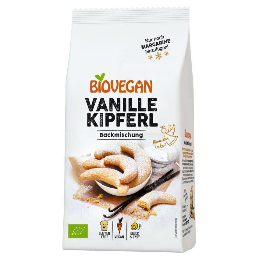 Premix bio pentru cornulete cu vanilie 180 g, Biovegan