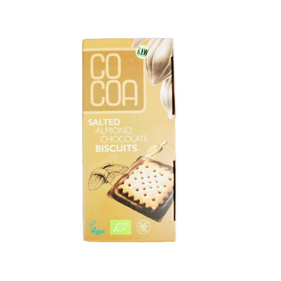Biscuiti in ciocolata raw cu migdale sarate eco 95 g Cocoa