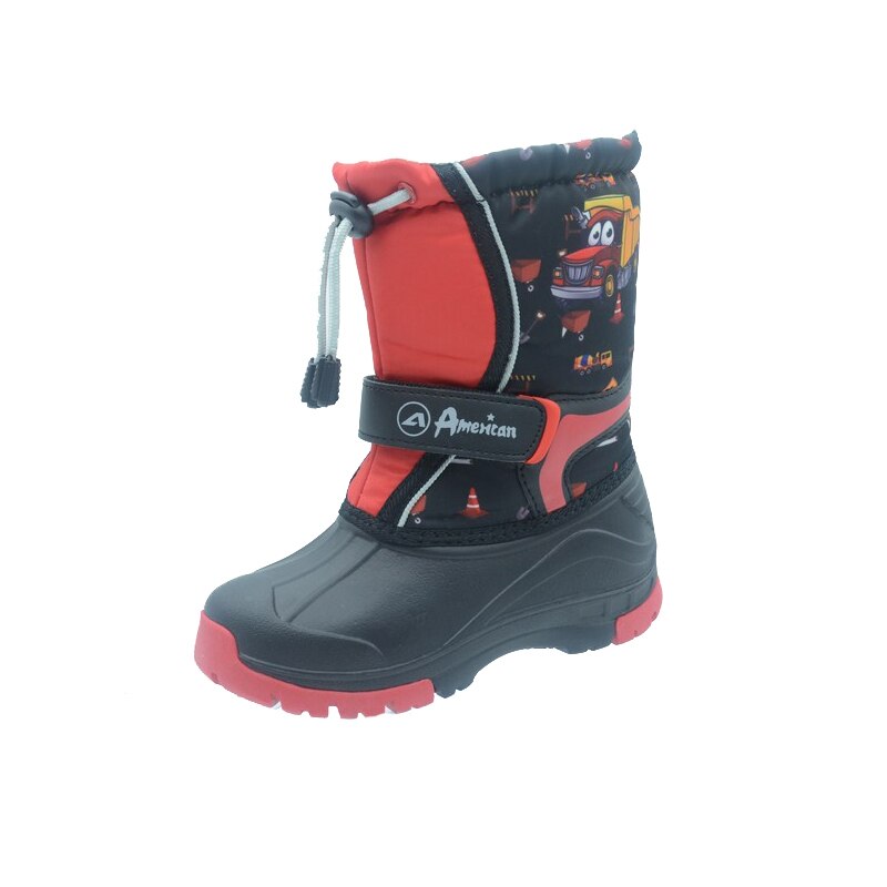 Cizme imblanite pentru baieti American Club CL07/19, Negru 24 EU