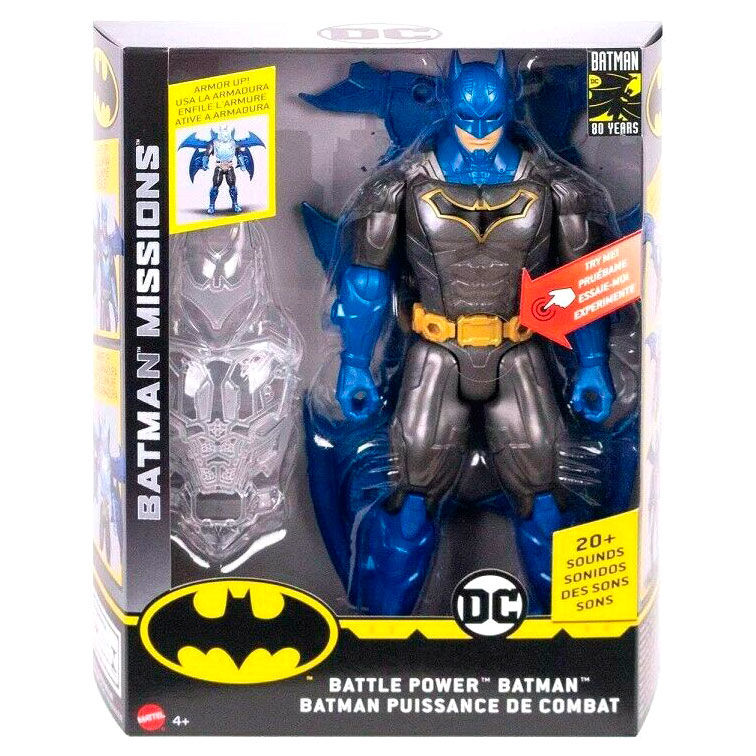 Figurina Articulata DC Comics 80 Years Missions Battle Power Batman Cu Lumini Si Sunete 30cm
