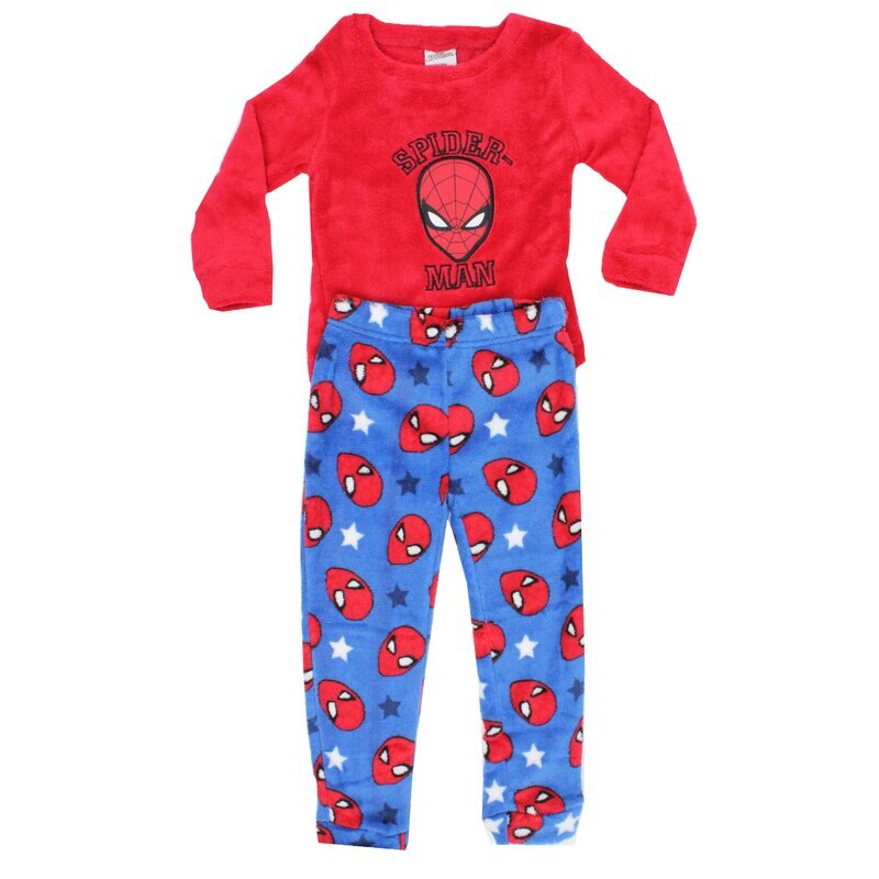 Pijama maneca lunga, pluss din poliester, Spider Man, rosie