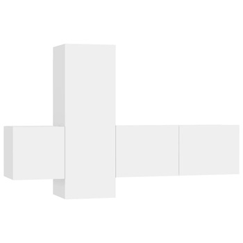 Comoda, TV vidaXL, PAL, 80 x 30 x 30 cm, Alb Comoda, TV vidaXL, PAL, 80 x 30 x 30 cm, Alb