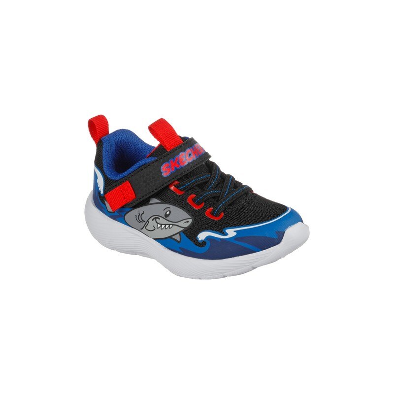 Pantofi sport copii Dyna Lite Shark Wave Skechers, Negru, 24 EU