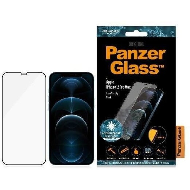 Протектор PanzerGlass Pro E2E за Super Plus iPhone 12 Pro Max, черен