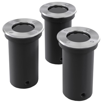 Set de 3 lampi incastrabile de exterior, vidaXL, Otel inoxidabil, 10,8 x 10,8 x 7.5 cm, IP67, Argintiu Set de 3 lampi incastrabile de exterior, vidaXL, Otel inoxidabil, 10,8 x 10,8 x 7.5 cm, IP67, Argintiu