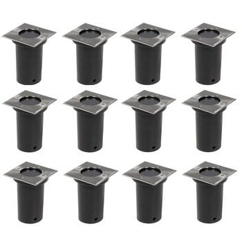 Set de 12 lampi incastrabile de exterior, vidaXL, Otel inoxidabil, 10,8 x 10,8 x 15 cm, IP67, Argintiu Set de 12 lampi incastrabile de exterior, vidaXL, Otel inoxidabil, 10,8 x 10,8 x 15 cm, IP67, Argintiu