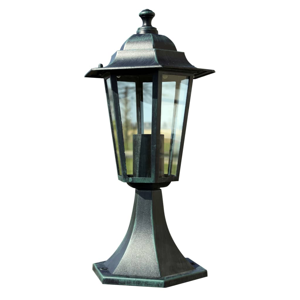 Lampa de exterior, vidaXL, Aluminiu, IP44, E27, 60W, Verde inchis