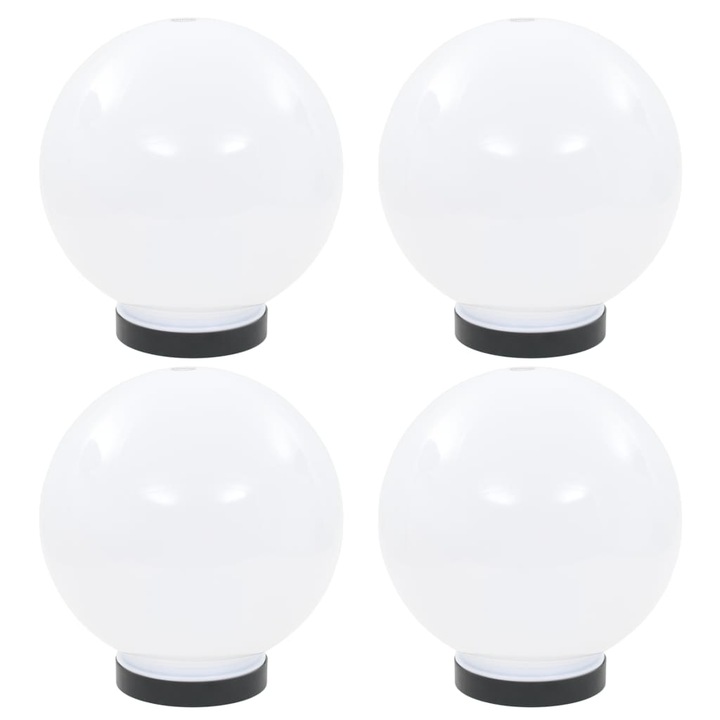 VidaXL 4 db LED gömblámpa 20 cm PMMA