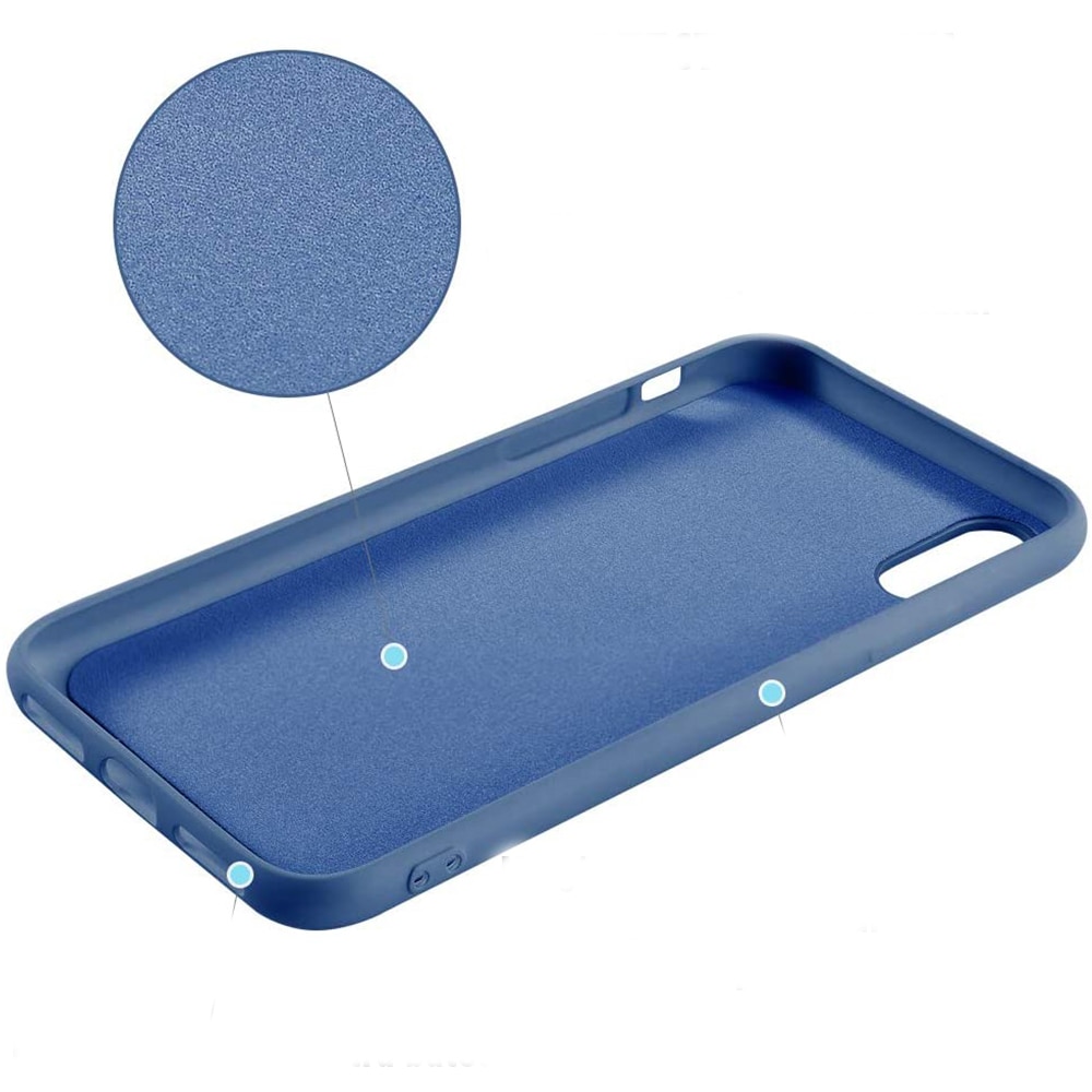Husa compatibila cu Samsung Galaxy A52 5G (SM-A526), Liquid Silicone Ring, Suport cu inel rotativ magnetic, Interior microfibra, Protectie camera, Albastru