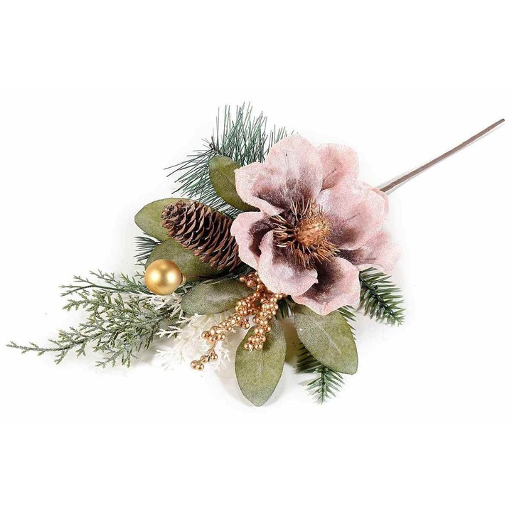 Crenguta artificiala cu Anemona roz 45 cm