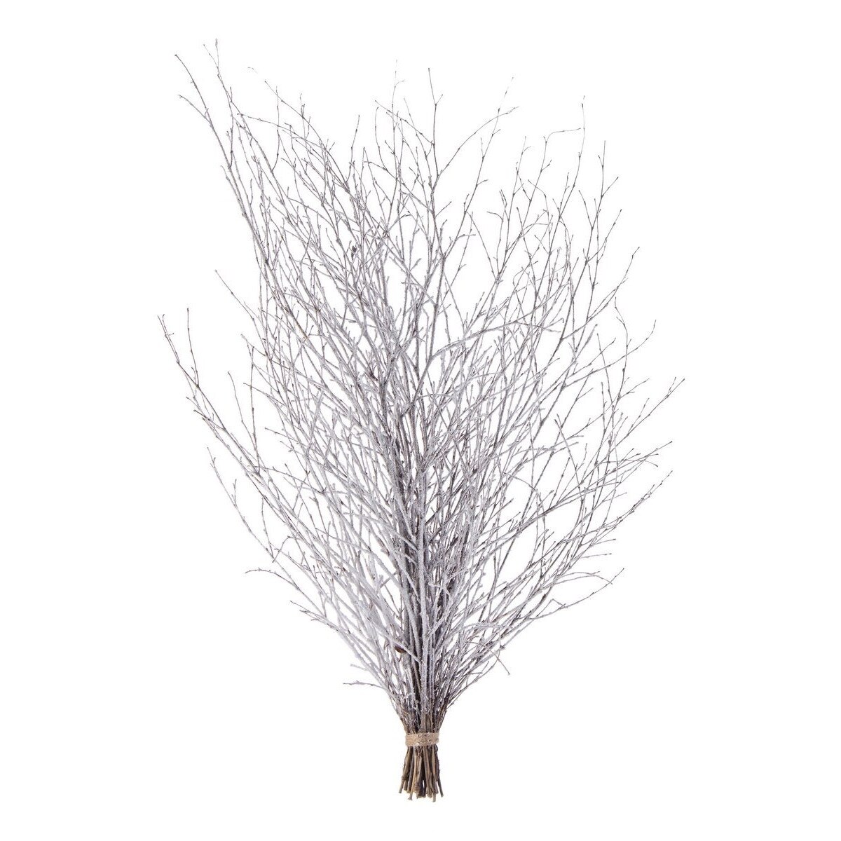 Buchet crengute din bambus cu zapada artificiala 30x5x85 cm