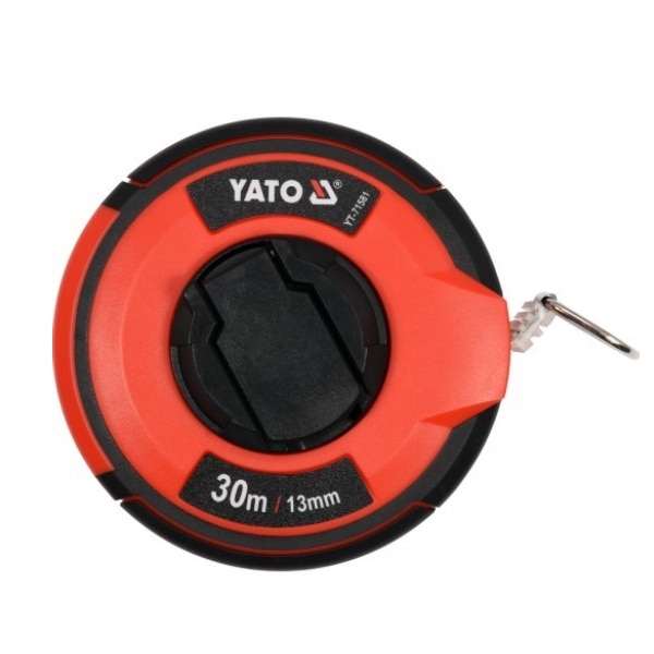 Ruleta cu banda de otel YATO, lungime 30 m, latime 13 mm