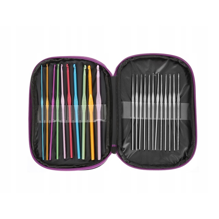 Kit de crochetat pentru copii incepatori invata cu crosetat 50 de elemente