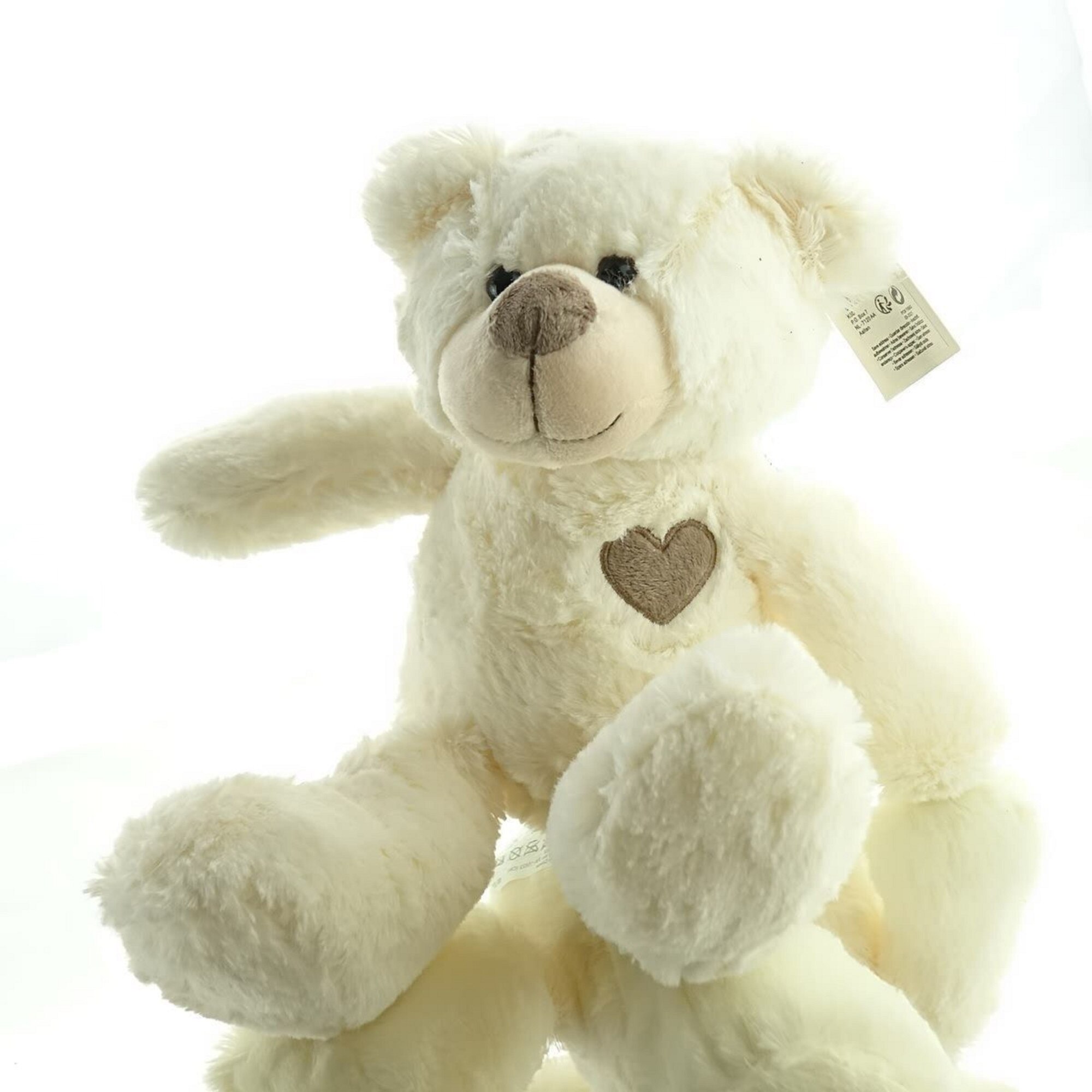 Jucarie de plus - Urs, 30 cm, 30 cm, Alb, Plus