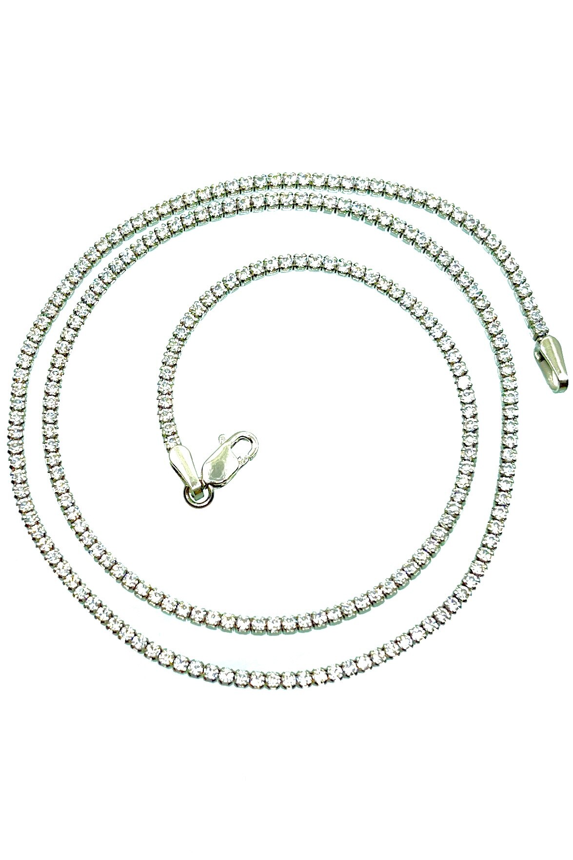 Colier tennis din argint 925 cu zirconiu alb, Agavi