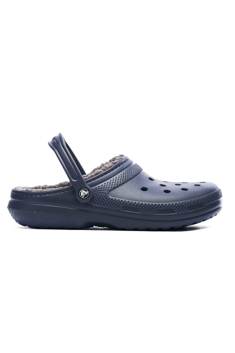 Saboti Crocs, Classic Lined Clog, Material sintetic, Bleumarin