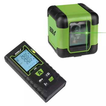 Set nivela laser si telemetru, fascicul laser verde, dioda Osram, 30m, Dedra Set nivela laser si telemetru, fascicul laser verde, dioda Osram, 30m, Dedra