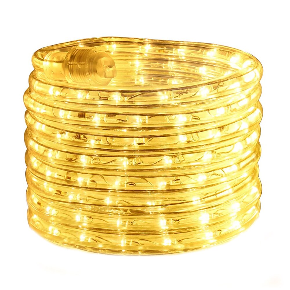 Instalatie de Craciun Tip Tub Zenino® - 100 LED, 10M, Telecomanda, Baterii, Interior/Exterior, Alb Cald