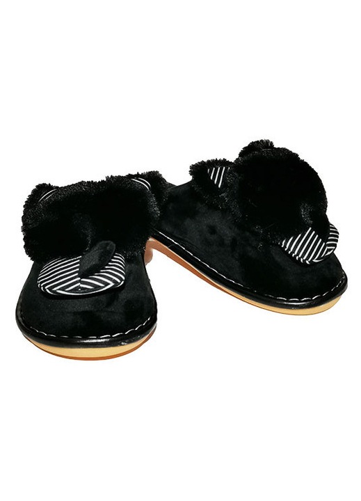 Papuci casa dama Kitty, Negru 40-41 EU