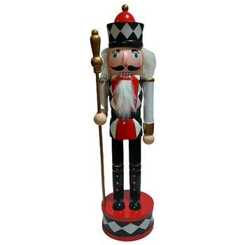 Spargator de nuci Gustav Nutcracker 38cm, Multicolor, Lemn Spargator de nuci Gustav Nutcracker 38cm, Multicolor, Lemn