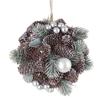 Decoratiune suspendabila din conuri si globuri Astrid 14 cm Decoratiune suspendabila din conuri si globuri Astrid 14 cm